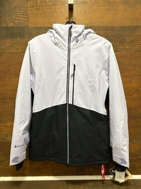 Volcom Woman’s Two-Tone Lavender and Black Ski Jacket with Hood